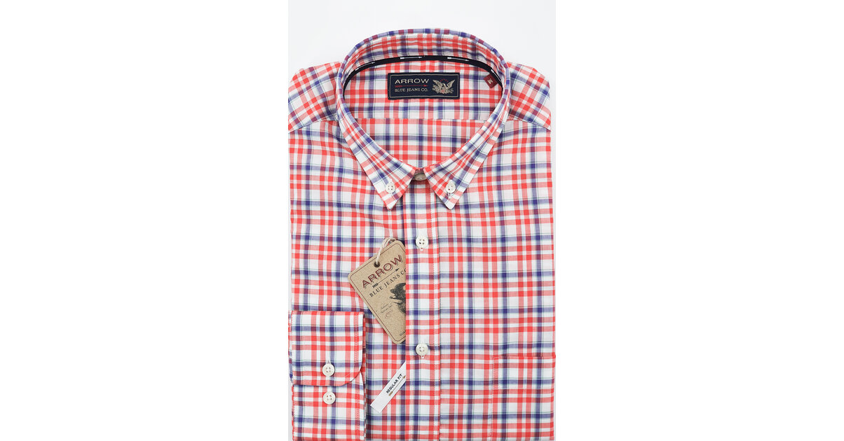 Chemise carreaux rouges - Les chemises/Les chemises à manches longues